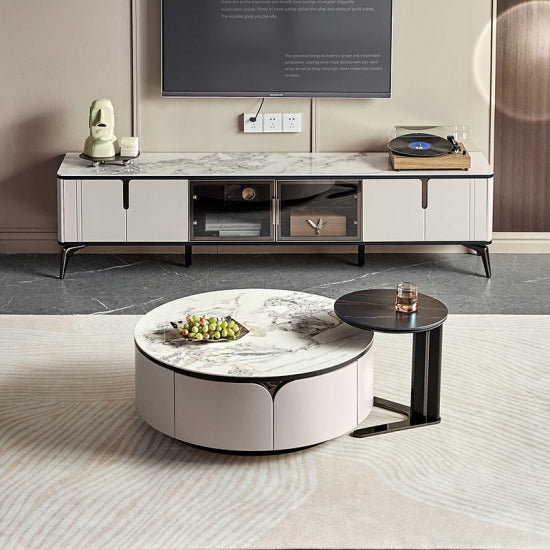 Gianni Faux Marble Tables And TV Unit (Price Per Item)