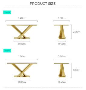 Orchid Gold Finish Dining Table