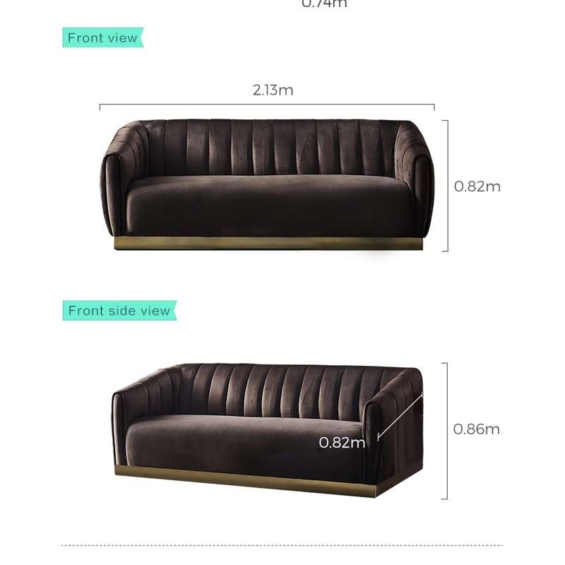 Sterling Modern sofa- 3seater brown