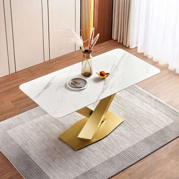 Orchid Gold Finish Dining Table