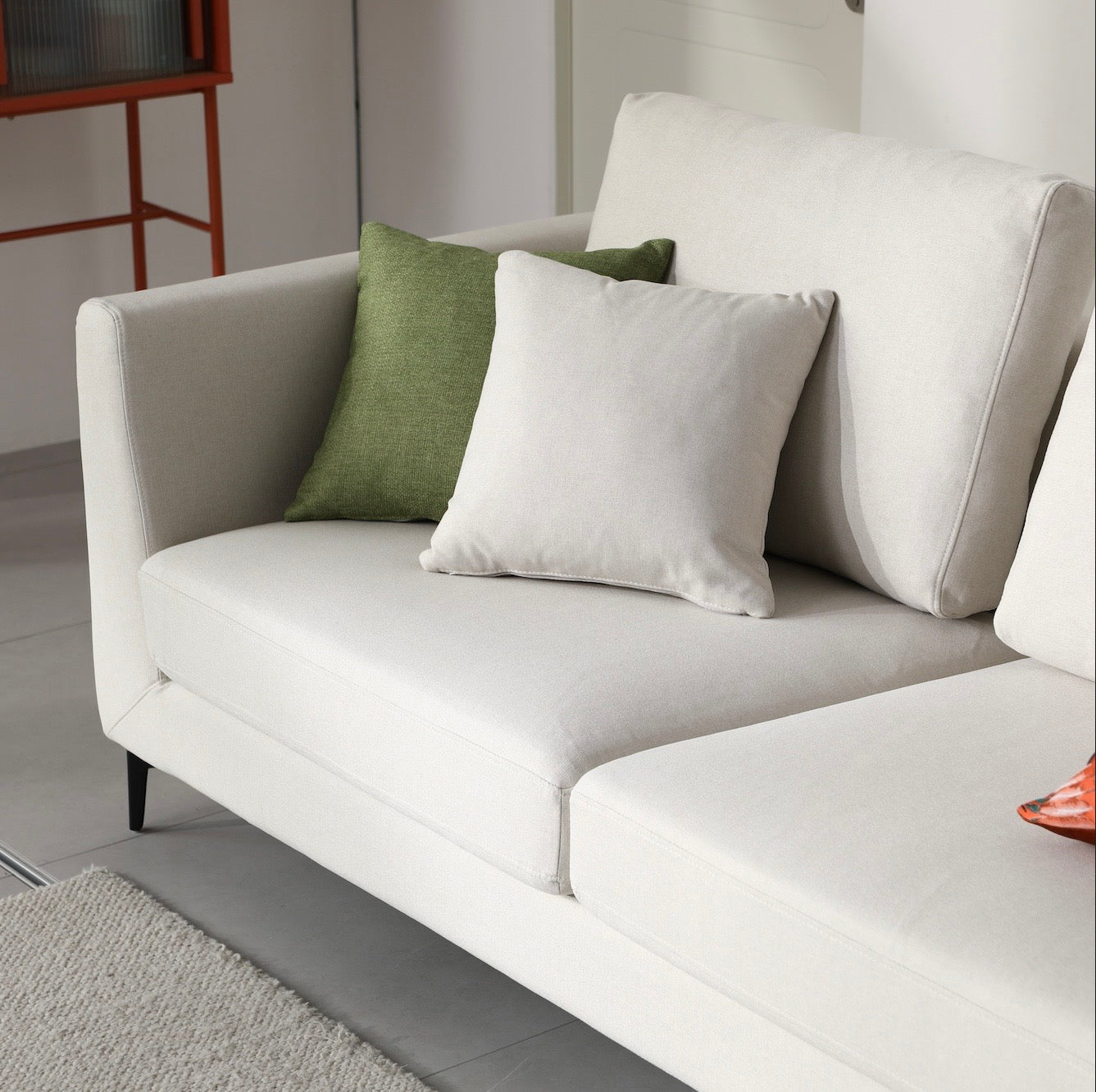 Mary Sectional Sofa Left Chaise - White