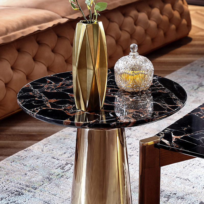 Marble Round Side Table