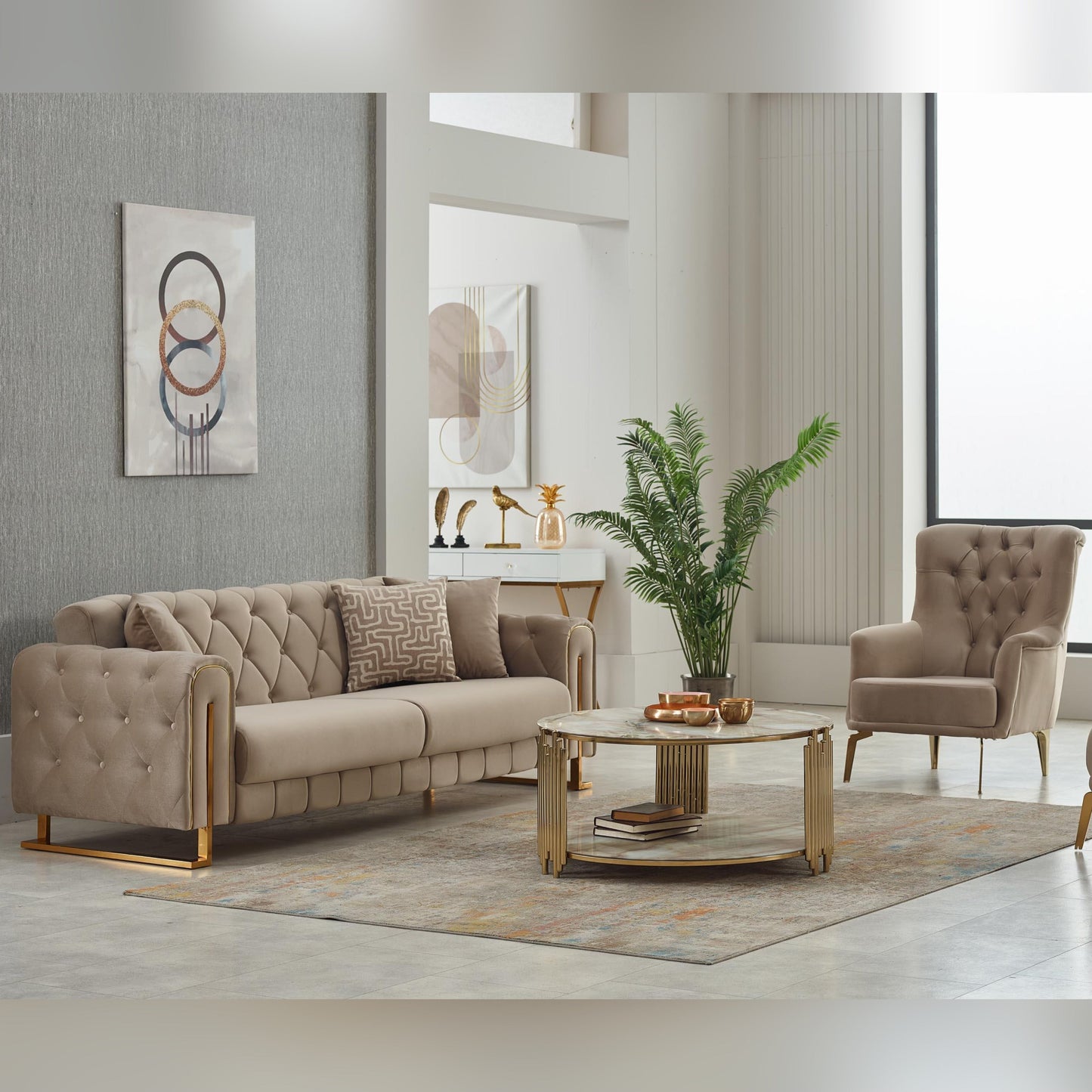 Turkish Puma Sofa - Beige
