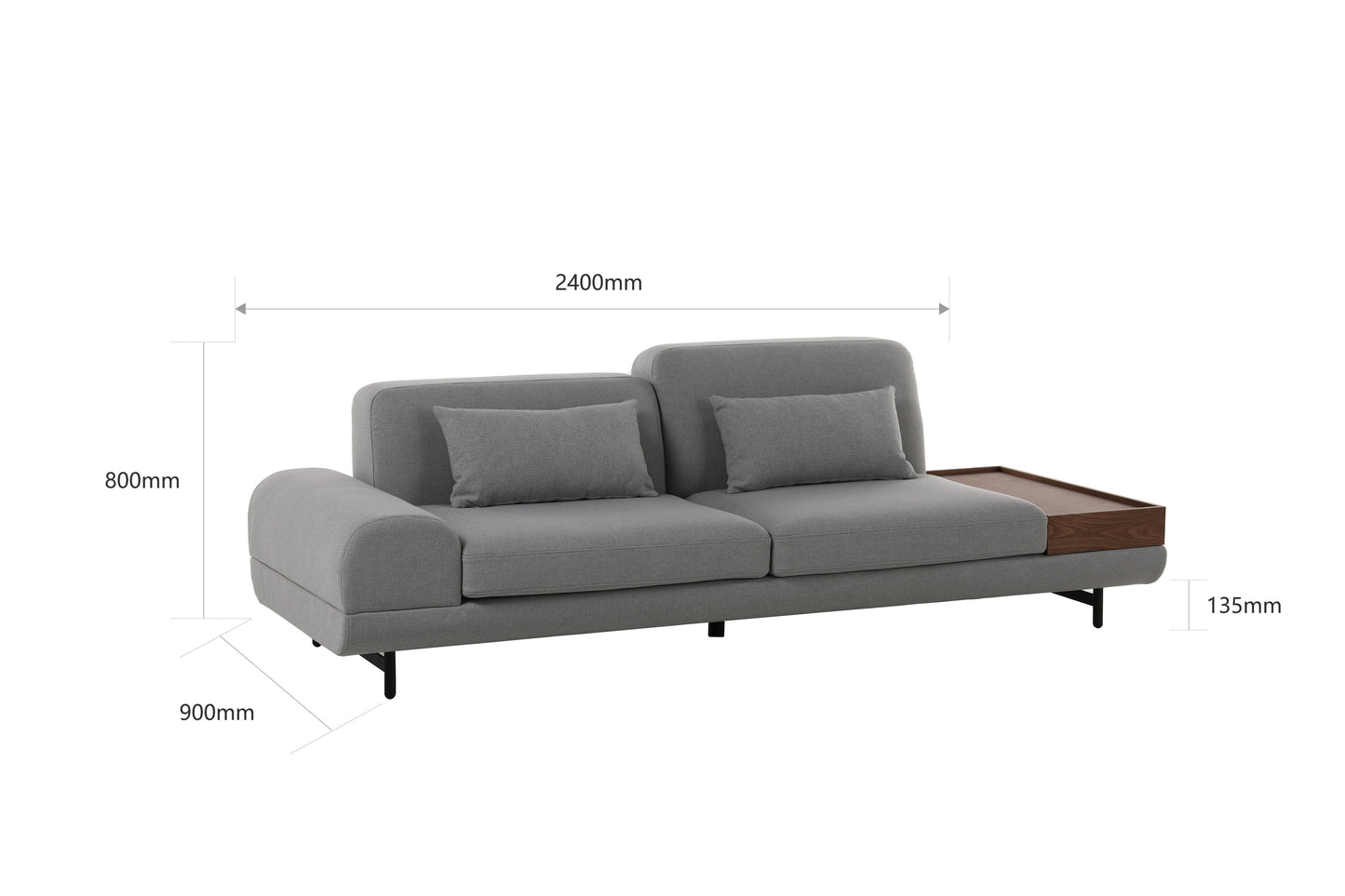 Lara 3 Seater - Grey