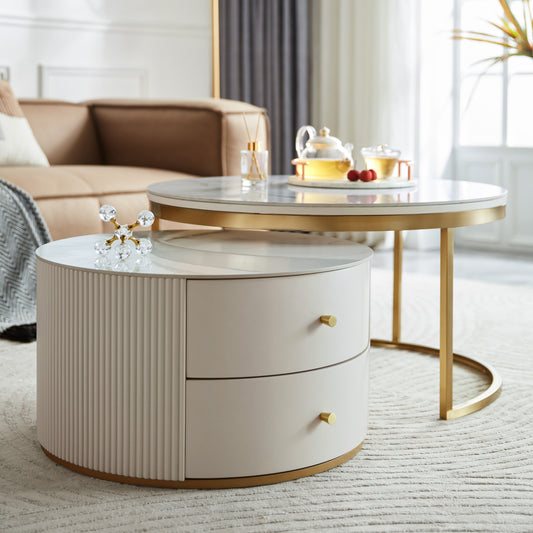 Alfaro Round Coffee Table - Flexible and Practical Design