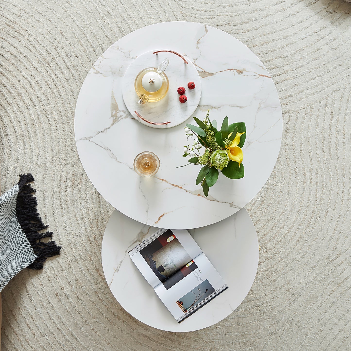 Alfaro Round Coffee Table - Flexible and Practical Design