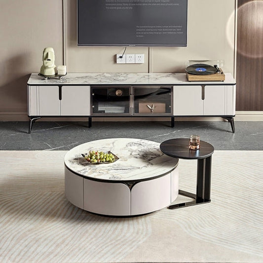 Gianni Faux Marble Tables And TV Unit (Price Per Item)