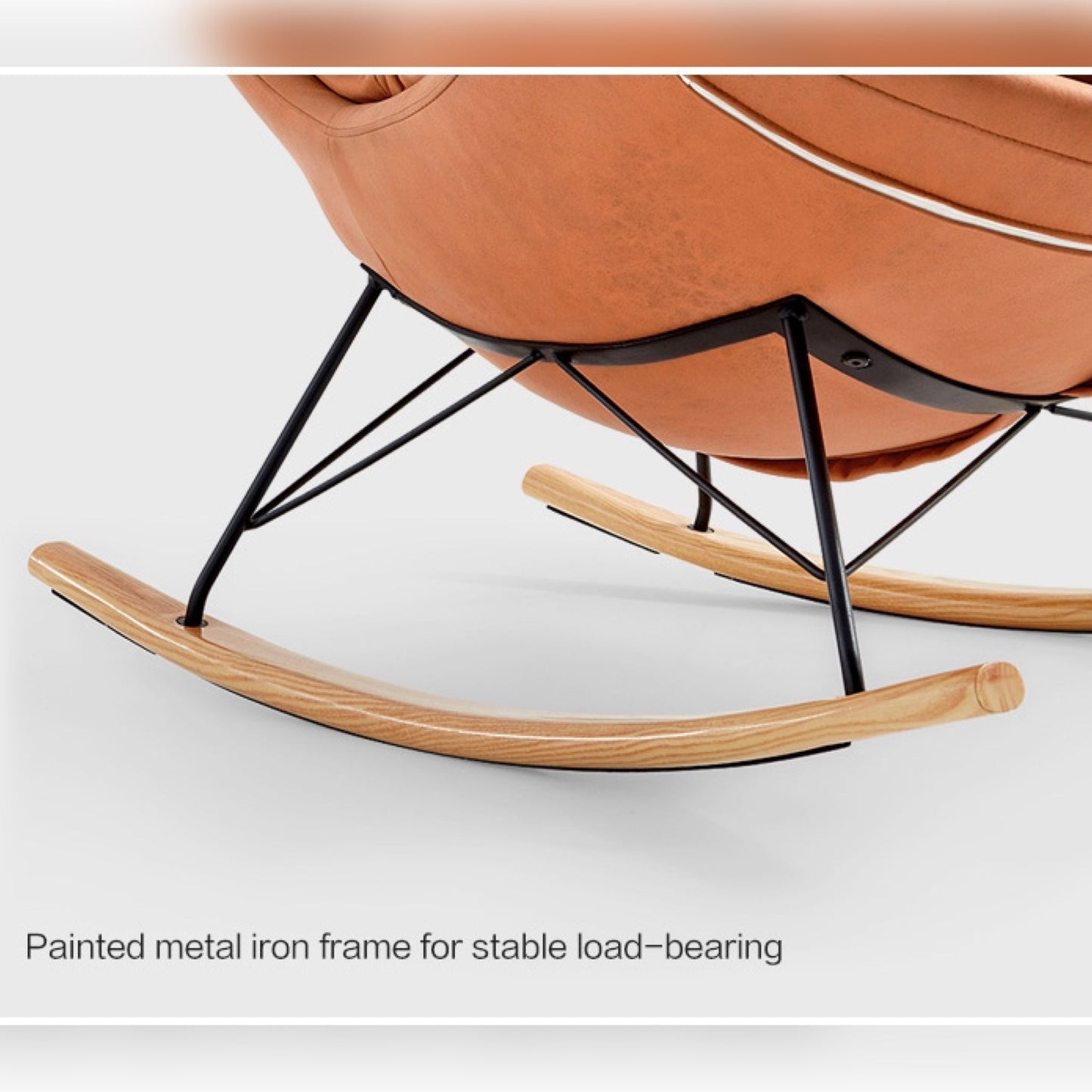 Aldan Rocking Chair - Graceful Smile Arc Design for Comfortable Sitting