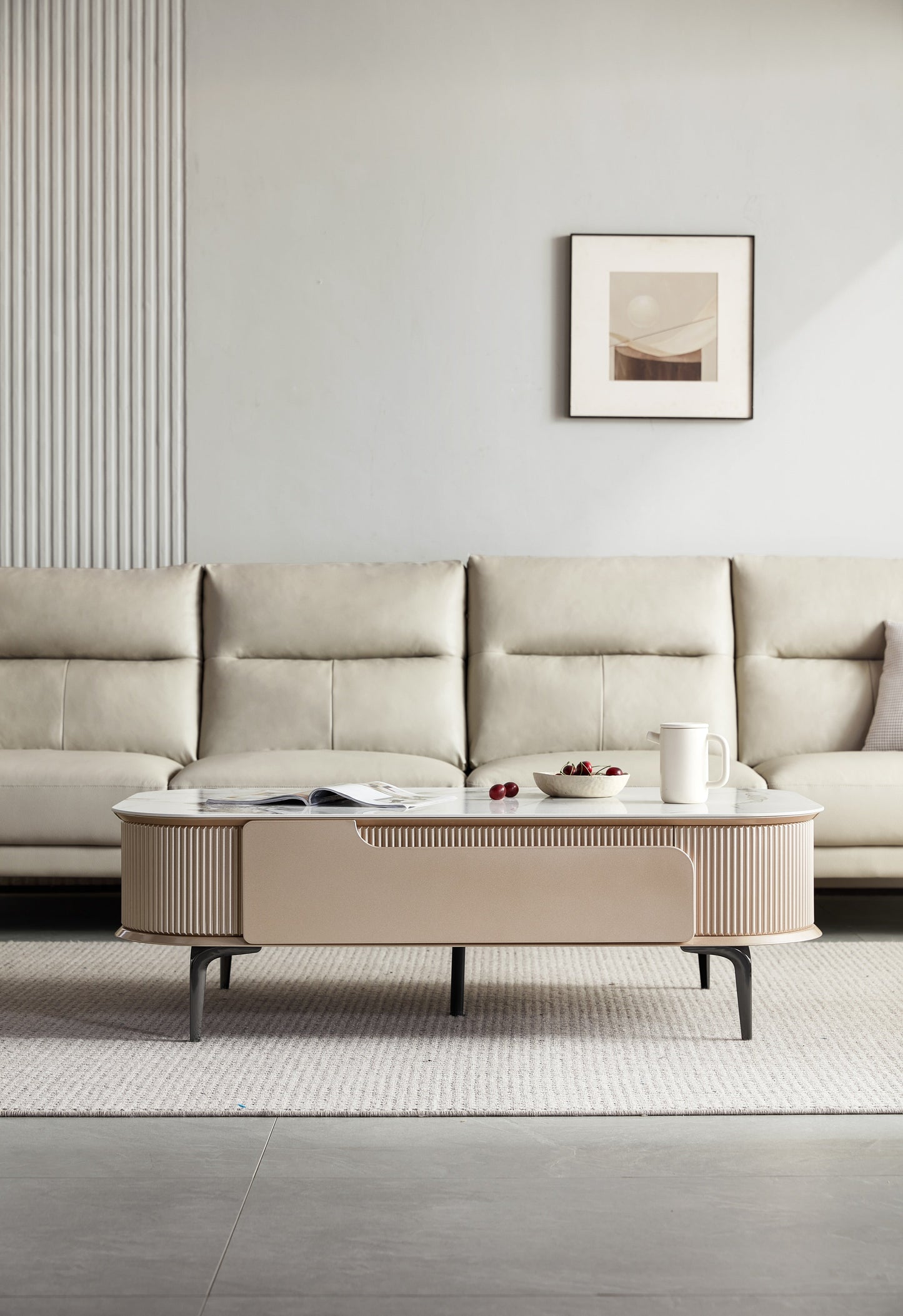 Helena Faux Marble TV Stand and Coffee Table (Price Per Item)