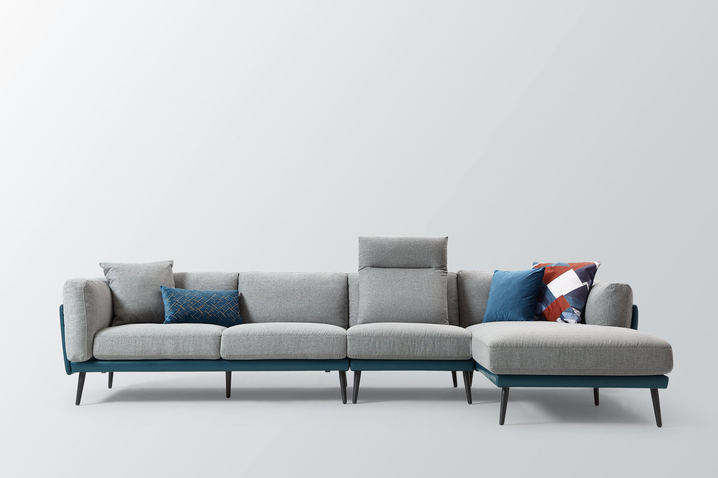 Nyna Sectional Sofa (Left Chaise) (Blue)