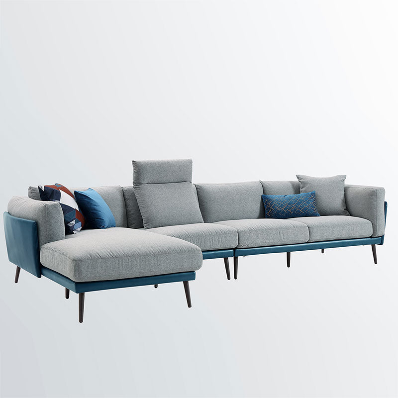 Nyna Sectional Sofa (Right Chaise) (Blue)