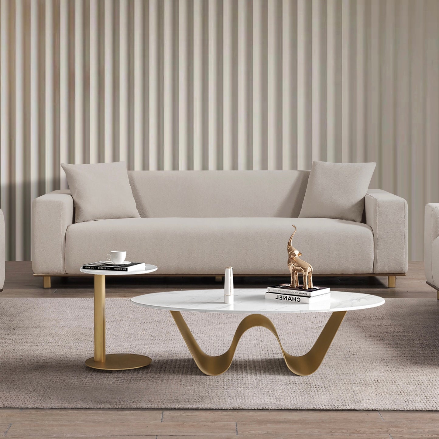 Armonia Boucle Sofa - Light Beige