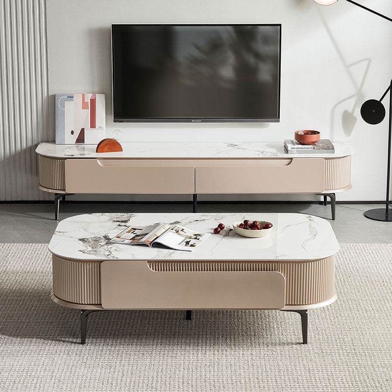 Helena Faux Marble TV Stand and Coffee Table (Price Per Item)