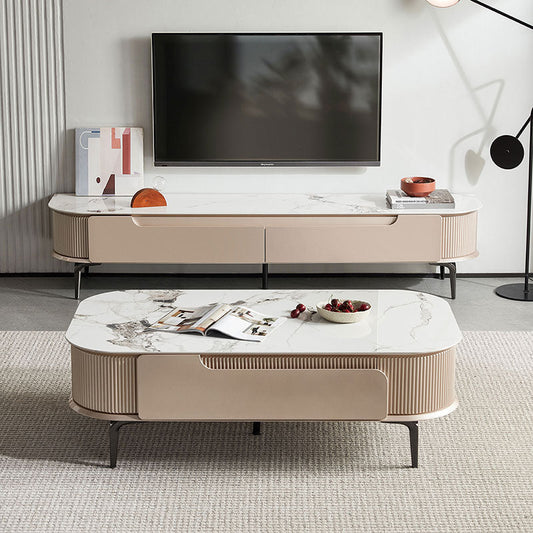 Helena Faux Marble TV Stand and Coffee Table (Price Per Item)