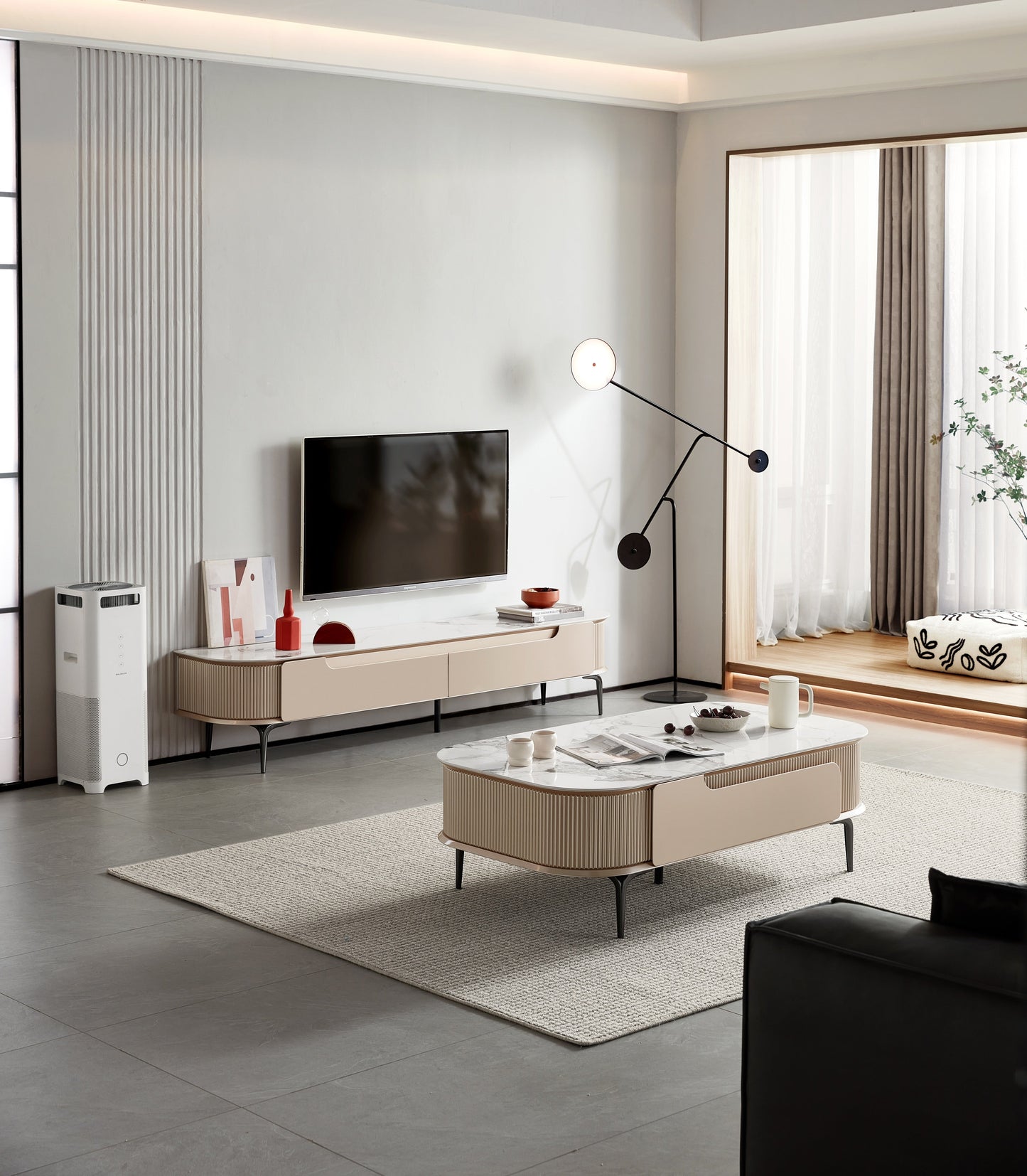 Helena Faux Marble TV Stand and Coffee Table (Price Per Item)