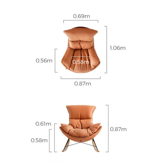 Aldan Rocking Chair - Graceful Smile Arc Design for Comfortable Sitting