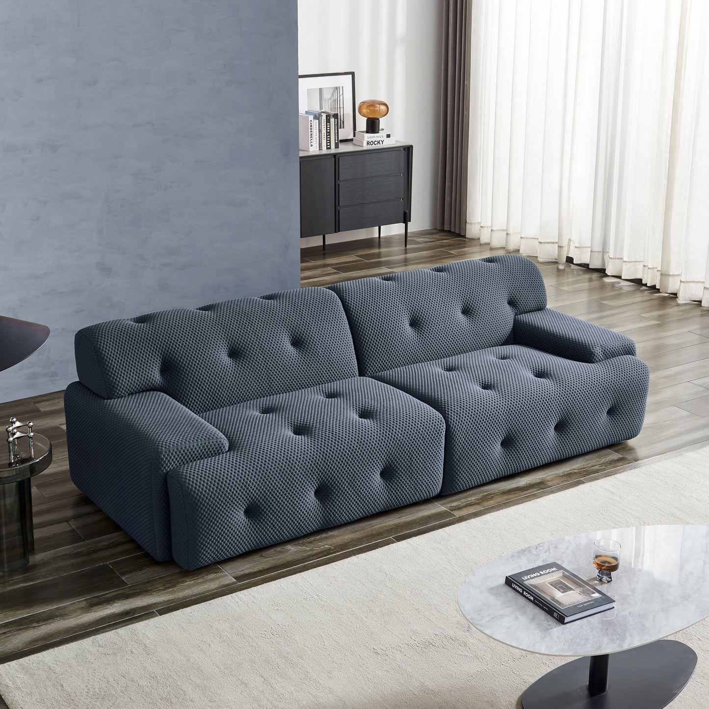 Comfy Button Tufted Sofa - 4 seater