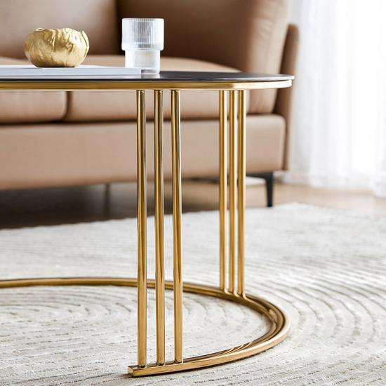 Bloodstone Round coffee Tables- Set of Two