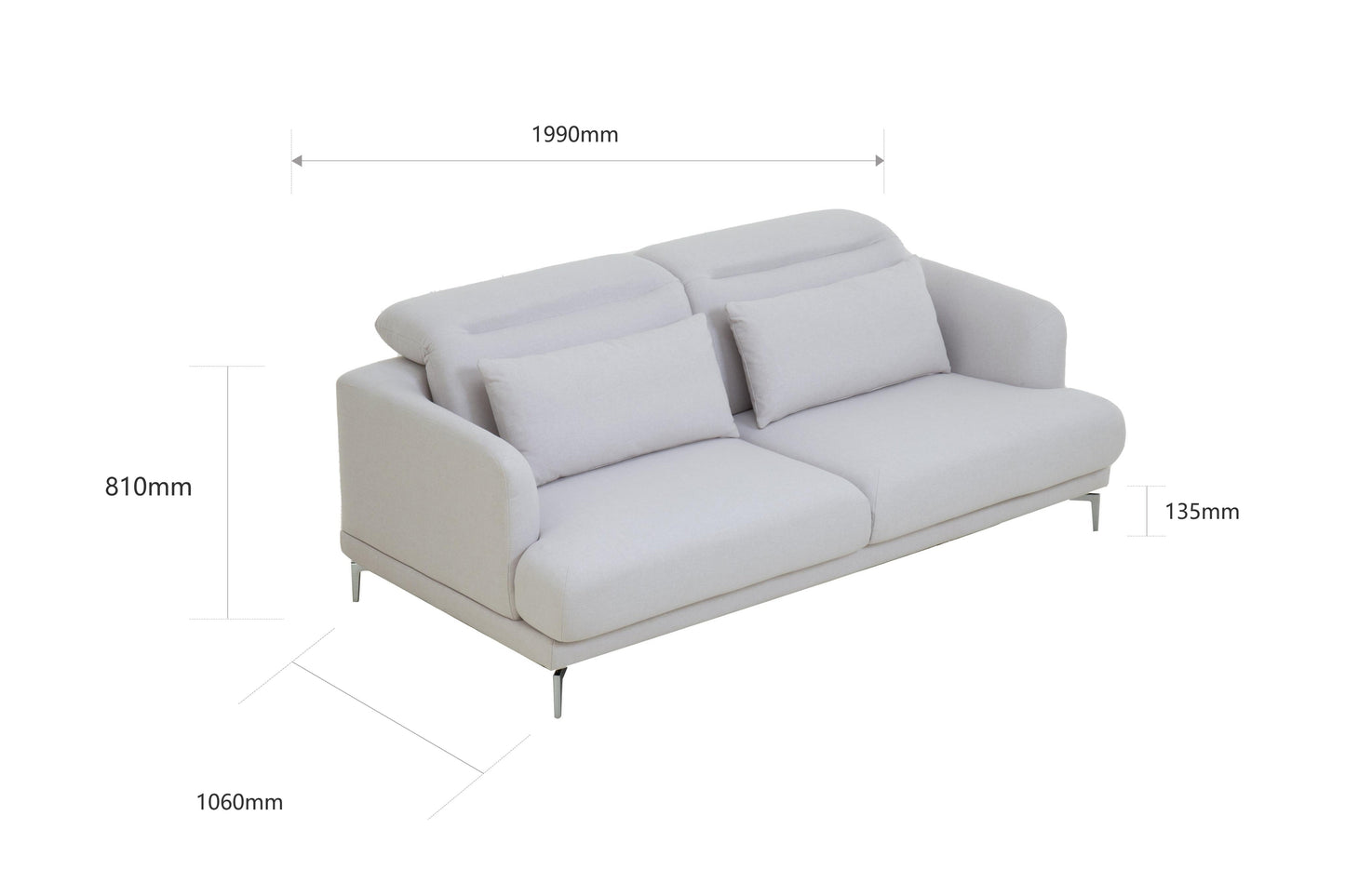 Diego Sofa White