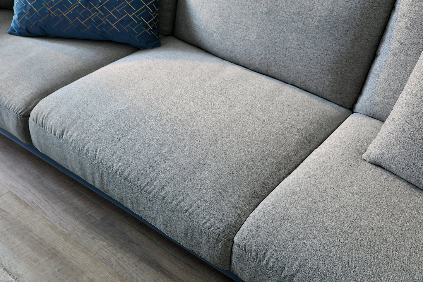 Nyna Sectional Sofa (Left Chaise) (Blue)