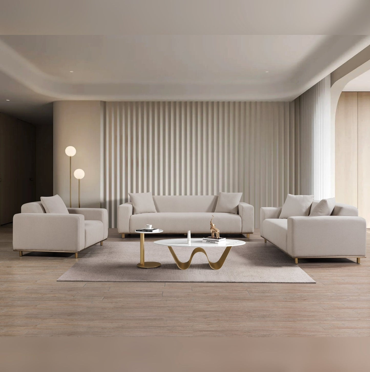 Armonia Boucle Sofa - Light Beige