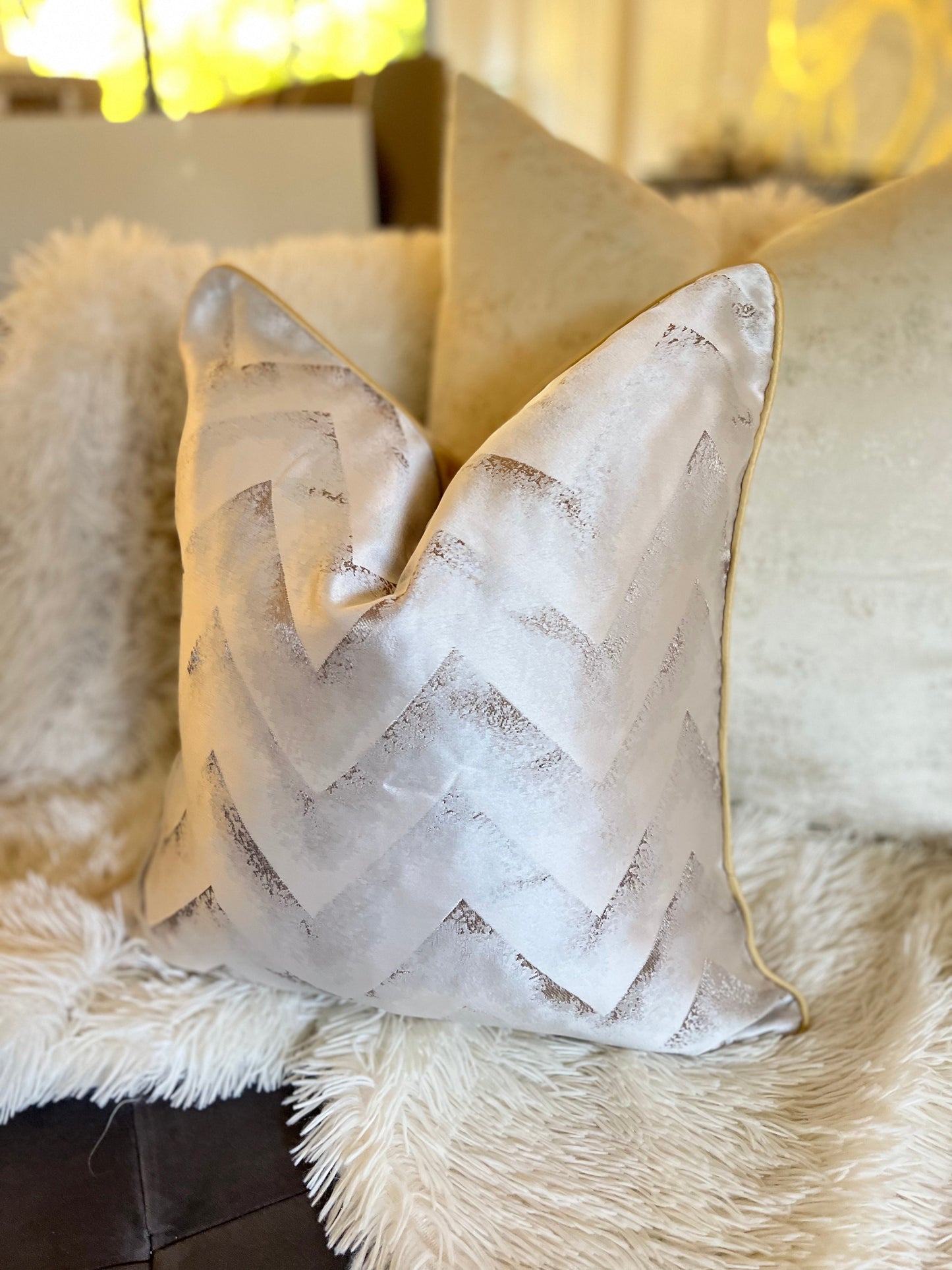 Pink and Gold back Luxury Cushion Cover