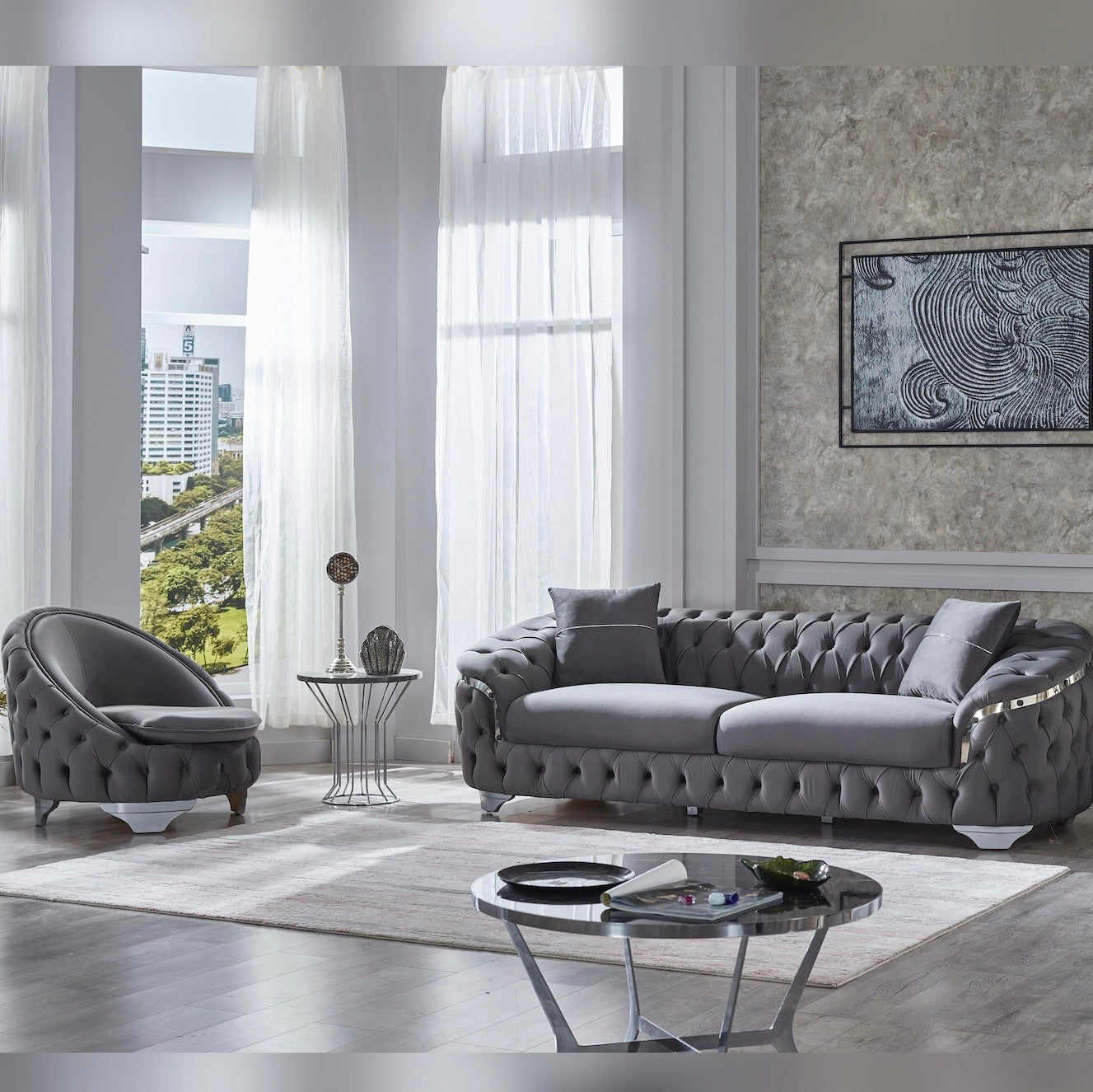 Turkish Artemis Sofa - Grey