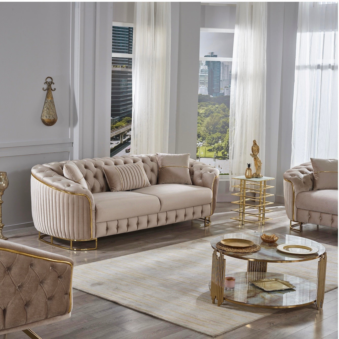 Turkish Galata Sofa - Beige