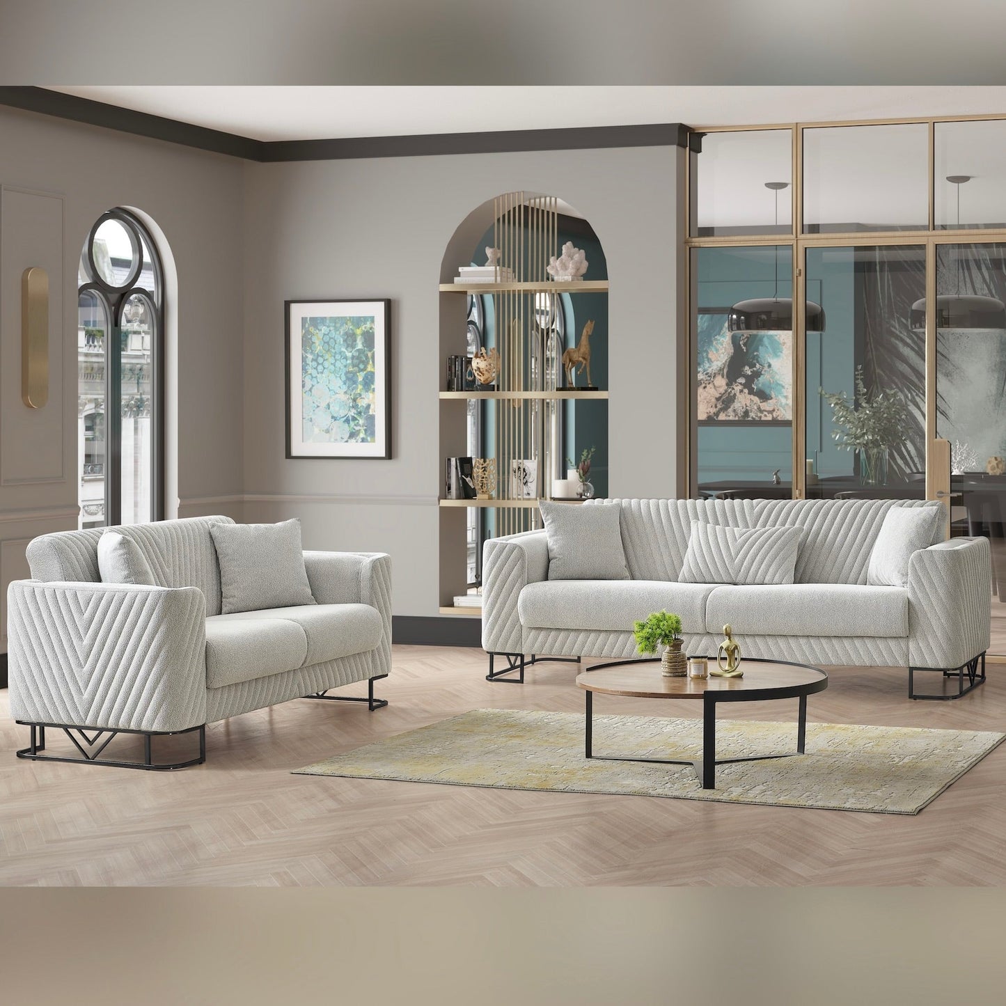Turkish Elegance Sofa - Light Grey