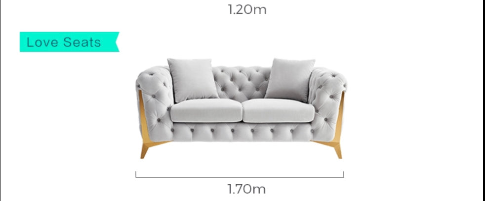 Palermo Chesterfield Style Couches- Love Seats